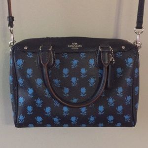 Coach Mini Bennet Purse - Blue with Flowers